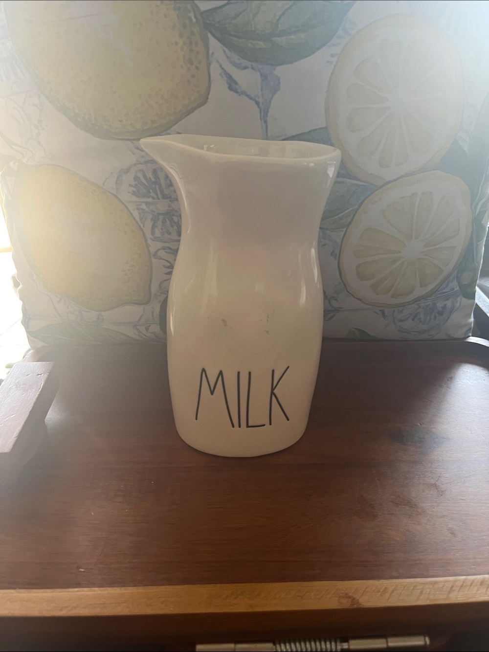 Rae Dunn White Ceramic Milk Pitcher